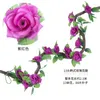 Decorative Flowers 2.3m Artificial Eucalyptus Vine Garland 13 Heads Rose Wedding Decoration Wall Rattan Home Decor