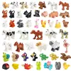 Grands blocs de construction agrippe accessoires des animaux de ferme bloquer le poulet canard chien insectes insectes brique assemblage toys enfants cadeau