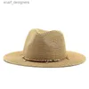 Breda grälhattar hink hattar 56-58-60 cm stor storlek halm western cowboy hatt för män sommar curling brim strand sol hattar panama cowgirl hattar sombreros de vaquero y240409