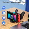 Chargers 6 in 1 oplader voor Nintendo Switch Console Joycon Gamepad Charging Dock Station voor Nintend Switch Controller Stand Accessoires