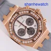 AP Athleisure Wrist Watch 26231or Royal Oak Offshore Panda Ladies 18K Rose Gold Diamond Watch Automatisk mekanisk schweizisk lyxklockmätare 37mm