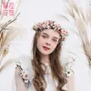 Super Immortal Korean Bride Travel Photography Bridesmaid Sweet Simulation Rose Hairband Flower Boy Corolla Wedding wreath