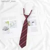 Шея галстуки jk галстук Lazy no Knot Coffee Brown School School Style Универсальная рубашка DK мужской галстук аксессуары