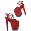 Dance Shoes Fashion 20CM/8inches Glitter Upper Plating Platform Sexy High Heels Sandals Pole 306