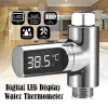 Digital Shower Temperature Led Display Water Thermometer Realtime Monitor Uk Bathroom Faucet Mixer With Thermostat