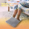 Winter Electric Foot Heating Pad USB Heating Slippers Washable Household Foot Warmer Heater 30cm Soft Plush Foot Warming Mat