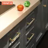 Yonfia 3644 Neue moderne PVD Gold Kommode Küchenschubladen Schrankgriff Knopf Zugschrankgarderobe Möbelgriff für Schrank