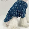 Dog Apparel Fashion Dog Ets Designer Dogs Roupas de pano de pano de cachorro ic ic craom de carta de carta primavera e verão roupas de estimação et l46