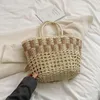 Sacs à bandouliers Youdeyisi Sac pour femmes de paille de grande capacité: Fan littéraire et artistique de style ethnique tissé portable un sac simple épaule