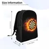 Rugzak Darts Board in Fire Backpacks for Girls Boys Arrow Archery Target School College Travel Bags Book Bag Fits 15 Inch Laptop