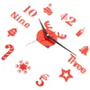 Zegary ścienne 1 zestaw akrylowy zegar wiszący DIY Boże Narodzenie bezszraża dekoracyjna
