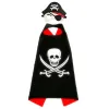 Çocuk Korsan Pelerin Kostüm Pirate Cape Costumetoy Set Erkek Kız Cadılar Bayramı Cosplay Mask Partisi Hediyeler