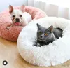 Cat Beds Furniture Cat Nest Round Soft Shaggy Mat Indoor Dog Cat Bed Pet Supplies Removable Machine Washable Bed for Small Pets