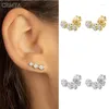 Stud Earrings CRMYA Gold Silver Filled For Women Vintage Party CZ Zircon Piercing 2024 Jewelry Wholesale