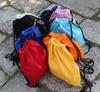 Candy blank Storage Bags DIY Women Backpack cotton Canvas Drawstring Bag shoe case Outdoor 34541cm WY10965556418