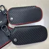 M Color Car Key Case FOB Shell Cover Carbon Fiber Leather Key Bag Fit For BMW 3/5/7 Series 525li 320li X1 X5 X6