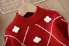 Girl Sweater Spring Autumn 2024 Bambini a maglia in lana a maglia per abiti da bambino da 1 a 6 anni per bambini