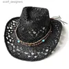 Cappelli larghi cappelli a secchi di cappelli di nuovo colore maschi occidentali e da donna per cappello da cowboy cappello da cowboy cappello jazz berretto jazz cappellino da cavaliere pligione zero y240409