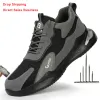 Boots Indestructible Safety Shoes Men Boots Nonslip Wear Resistant Lightweight Breathable Sneakers Antismash Puncture Work Shoes