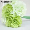 Decorative Flowers Artificial Carnation Bouquet Fake Home Decoration Wedding Flores Artificiais Plastic Mothers Day