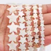 Cuentas de concha de estrella blanca natural de agua dulce Madre de perlas para joyas de pulsera de collar de bricolaje haciendo accesorios hechos a mano