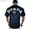 Mäns casual skjortor olympia bomullsweatshirt herrar kort ärm löpande skjorta träning t-shirt lösa stora m-xxxl yq240409