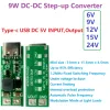 9W Mini Type-C USB DC da 5v a 6V 9V 12V 15V 24V CC CC Boost Converter Step-Up Converter PWM PFM Tensione Modulo del regolatore di tensione