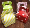 12pcs birthday paper candy box wedding favors polka dot candy boxes Kids Party Favor Box DIY Gift Box Supplies Polka Candy Bag