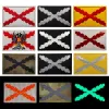 Spanien Burgund Cross Flagge Patches Taktische Moral Militärabzeichen Spanische Empire Flagge Armband Applikation Emblem für Mütze Uniform Hut