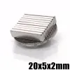 10/20/50/100/200/500Pcs 20x5x2 mm Block NdFeB Neodymium Magnet N35 Super Powerful imanes Permanent Magnetic 20*5*2