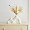 Wazony nowoczesny w stylu nordyckim dekoracja kwiatów Pokój domowy akcesoria ceramiczne pulpit biurowy określacz wazon dekoracyjny