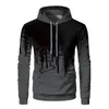 Hoodies masculins Sports d'extérieur Digital 3D Pull à capuche imprimé couple de baseball Suises de baseball lâche Awe à sweat à sweat