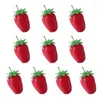 Party Decoration 10pcs Simulated Strawberry Plastic Fake Simulations Fruit Model