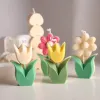 3D Flower Candle Silicone Stampo Creative Tulpaser Candele aromaterapiche fatte a mano Morde che producono utensile in resina in resina stampo decorazione per la casa