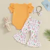 Комплекты одежды для маленьких девочек летние наряд с коротким рукавом Печать Печать Печать с клубничными брюками и пасха