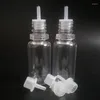 Förvaringsflaskor PET 10 ml CRC Tamper EVIDENT CAP Tom plast Droper Bottle With Childsect Caps Långt tunt spets för E -vätska
