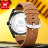 Montre-bracelets Bands Watch Olevs Mens Es Popular Fashion Original Quartz For Man Iproofropropted Le cuir givré en cuir numérique Big Dial240409