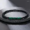 Brin Bracelet minimaliste 4 mm Bracelet Unisexe Empereur Onyx Small Stone Braclet Méditation Yoga Braslet Couple Brazalete Pulsera