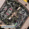 Watches Designer Watches Mechanical Wrist watch Swiss Movement Swiss RM Tactical Mechanical Wrist RM1103 original diamond set 18K rose gold dia