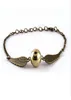 Quidditch Golden Snitch Pocket Bracelet Charmarmbanden Wings Vintage Retro Tone voor mannen en vrouwen3400123