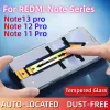 Pour Redmi Note 13 Pro12 Turbo 11t 11 10 9 9s 8 Plus 5G 4G Temperred Glass Screot Protector Easy Installer Kit de retrait automatique