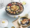 220V Electric Grill Hotpot Non-Stick Billa tosterowy