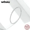 Cluster Rings WOSTU Real 925 Sterling Silver 2024 Desgin Simple & Stylish Shape Fashion S925 Jewelry CQR574