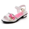 Sneakers Girl's Princess Sandals Buty dla dzieci 2022 Nowe modne kwiaty koraliki koraliki Sandały Sandały Summer