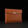 Storage Bags PU Leather File Folder Documents Pouch Snap Closure Bag A4 Pocket Stationery Dustproof Business Office School