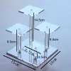 4 Layers Transparent Removable Acrylic Display Stand Square Holder Rack Garage Kit Blind Box Display Stand Jewelry Holder Shelf