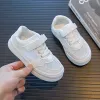 Sneakers crianças meninos respiráveis Mesh Sport Shoes Pure White School 2022 Summer moda