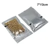 7*13cm (2,75*5.11 ") Aluminiumfolie Klar återanvändbar ventil Dragkedja plastplast av detaljhandelspaket Pack Bad Salts Mylar Bag Retail Pouches LL