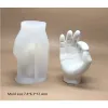 1pc ins Creative Silicone Diy Soy Wax Candle Moule d'aromathérapie Plâtre 3D Geste Finger à la main Moule de décoration intérieure