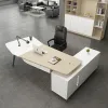 Tiroirs debout bureau de bureau l en forme de bibliothèque d'angle de berne longue jambes de bureau d'ordinateur Mesas de computador meubles modernes